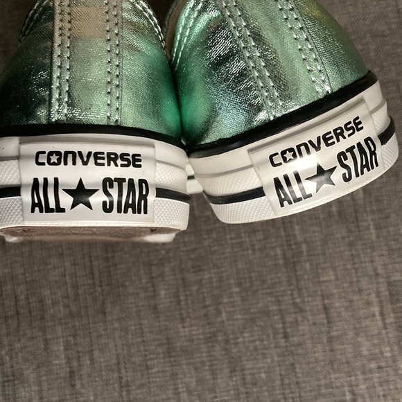 NEW NWOB Converse Metallic Green CTAS Chuck Taylor All Star Ox 7 - Picture 6 of 7